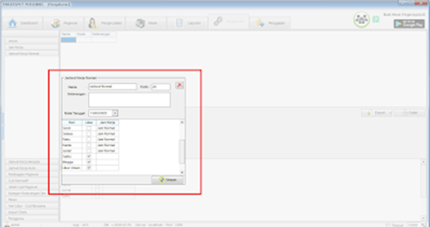 software fingerspot personel