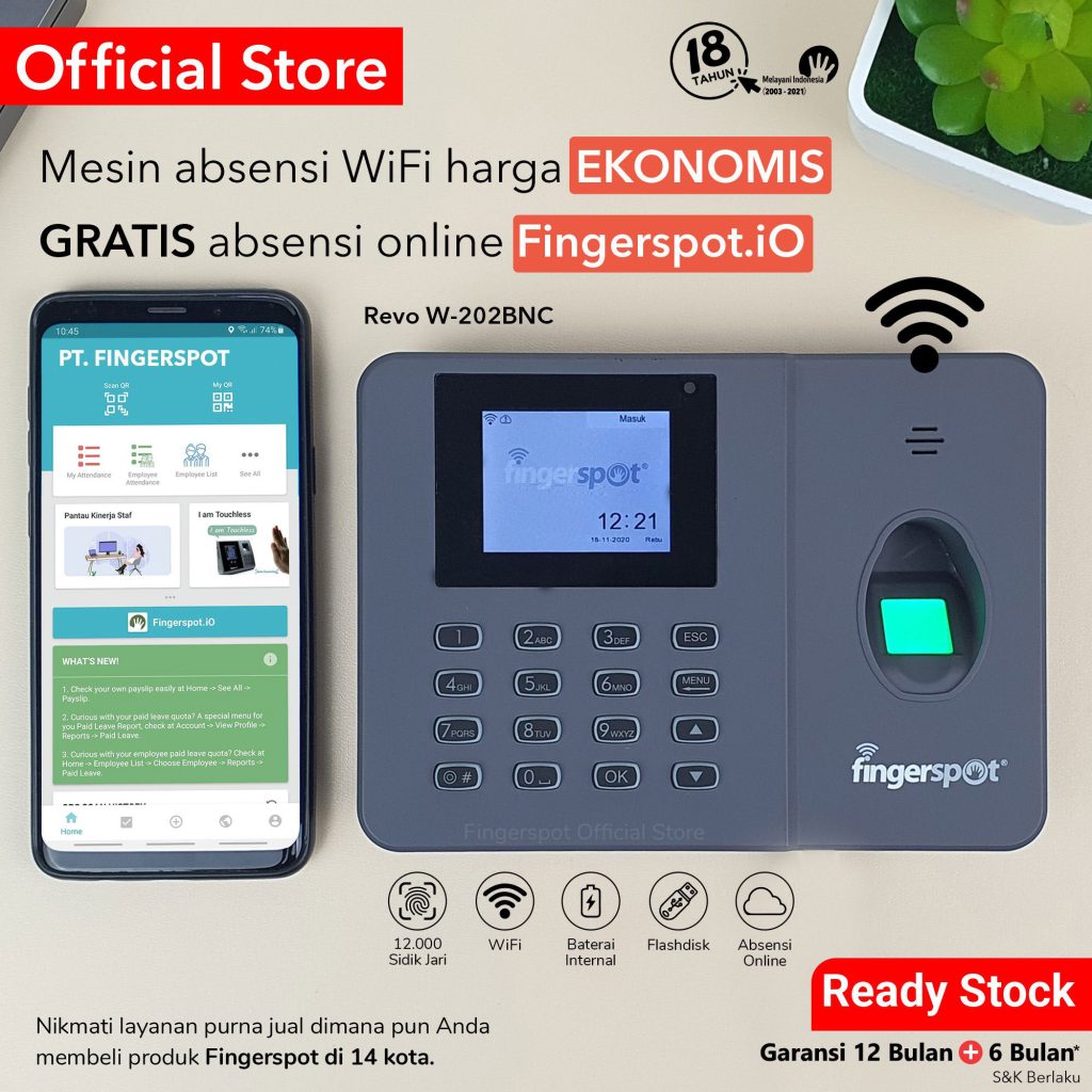 mesin absensi online fingerspot