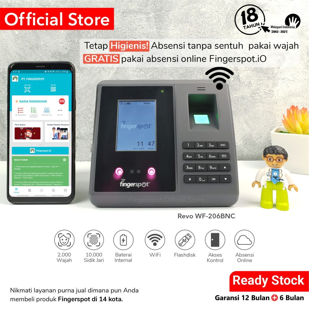 mesin absensi online revo wf 206bnc