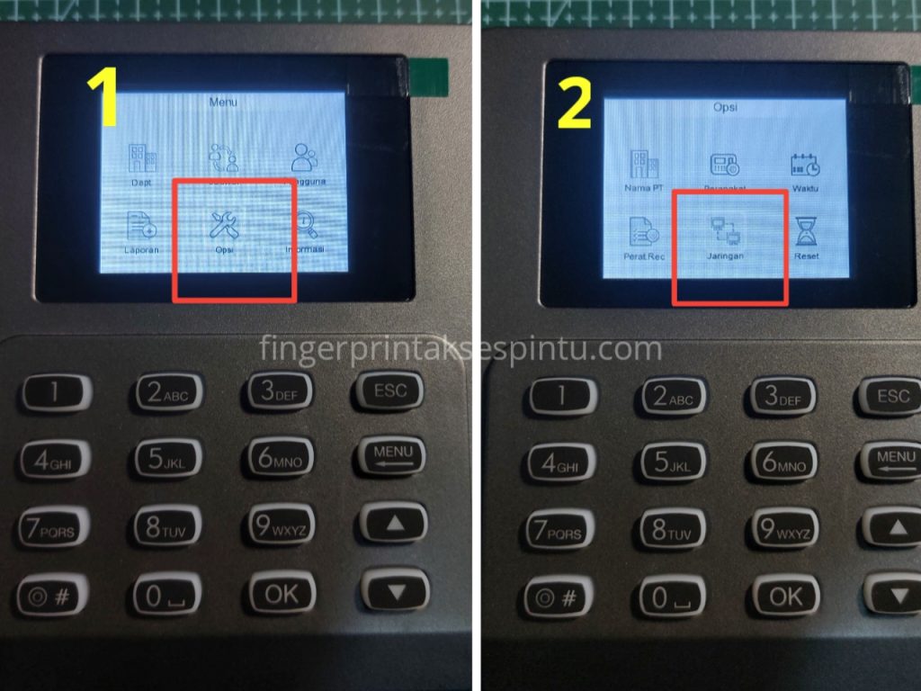 koneksikan mesin absensi ke wifi