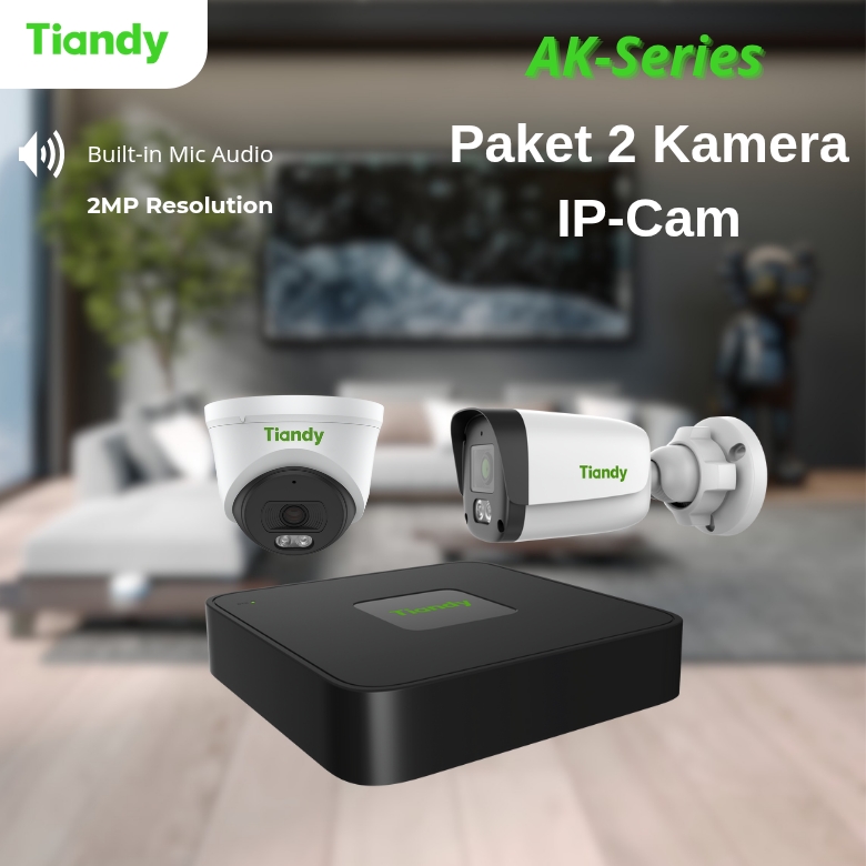 paket ip cam cctv tiandy 2 kamera