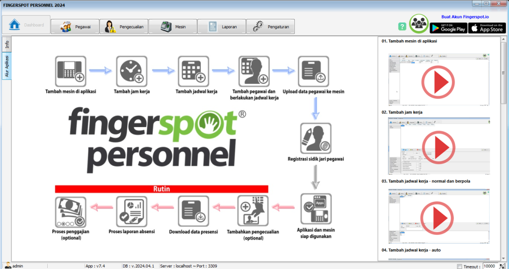 cara download software fingerspot personnel